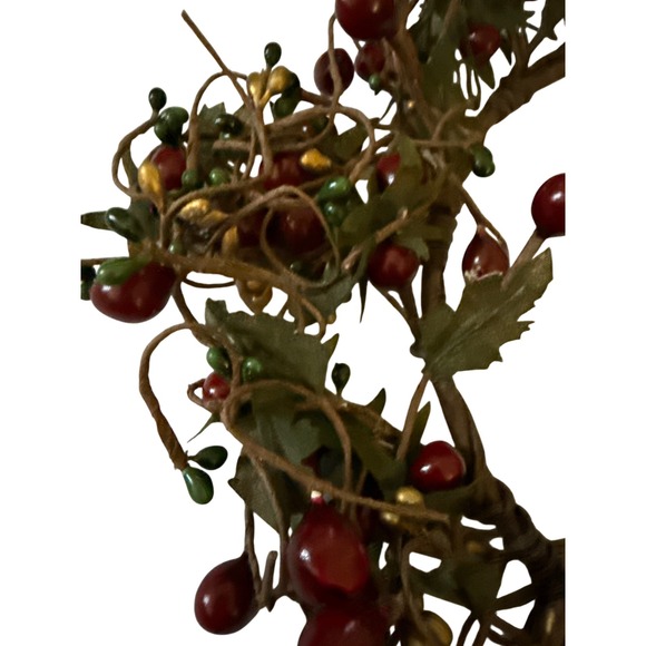 Pip Berry Candle Ring Wreath Rustic Farmhouse Decor - Picture 2 of 6